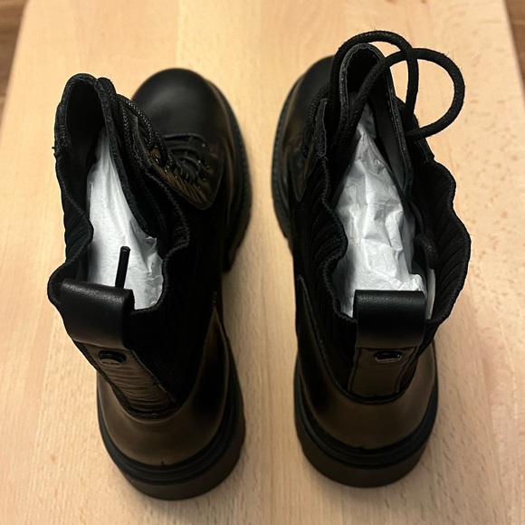 Aldo Black Combat Boots Size 8 - Picture 6 of 7